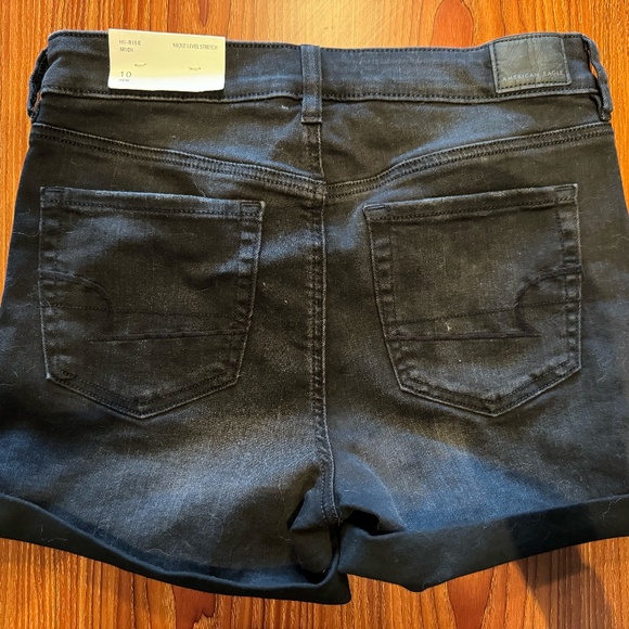 AE Ne(X)T Level High-Rise Midi Denim Short - Picture 3 of 3